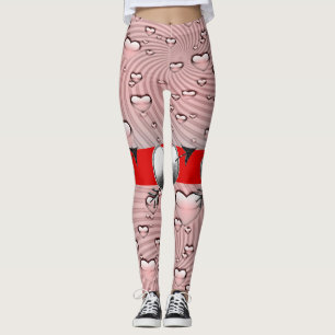 Legging Pernas do dia de os namorados longas