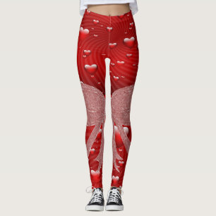 Legging Pernas do dia de os namorados longas