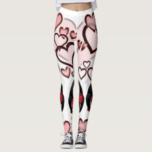 Legging Pernas do dia de os namorados longas