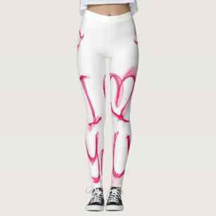 Legging Pernas do dia de os namorados longas
