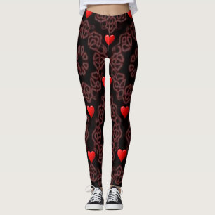 Legging Pernas do dia de os namorados longas
