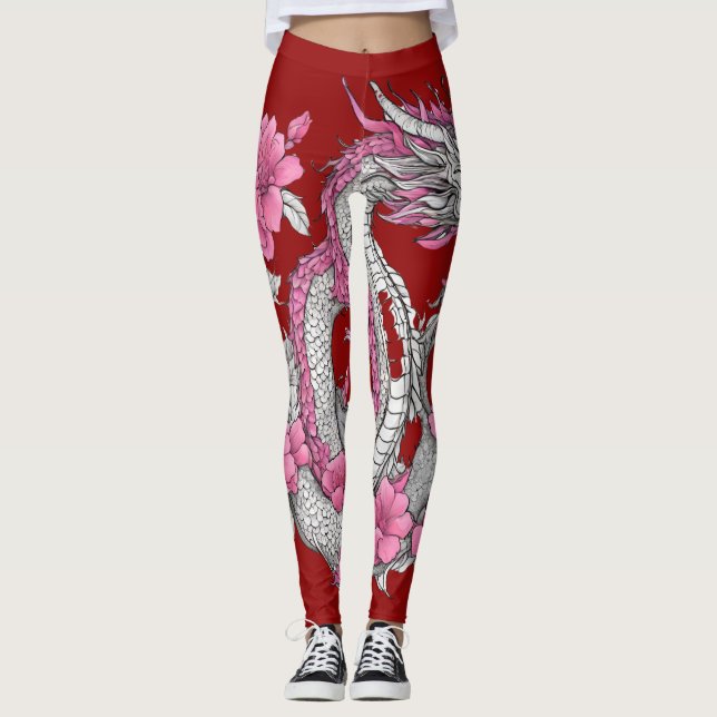 Legging Pernas do Dragão Flor (Frente)
