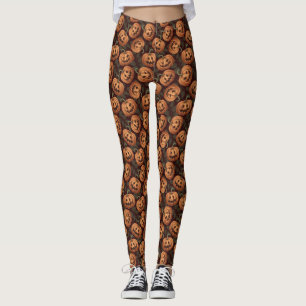Legging Pernas do Halloween Jack O Lanterns
