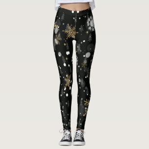 Legging Pernas em flocos de neve do inverno