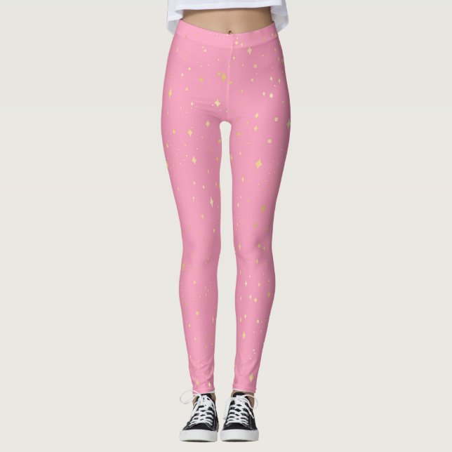 Legging Pernas Espumantes Cor-de-rosa (Frente)