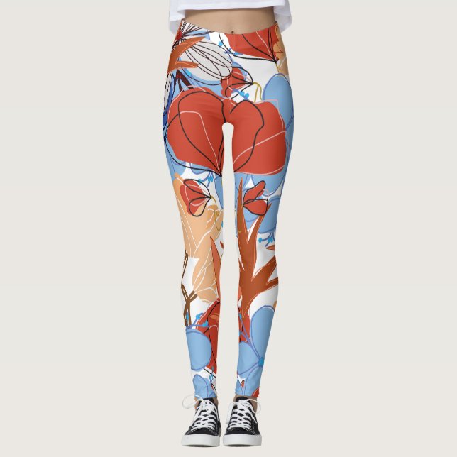 Legging pernas florais (Frente)