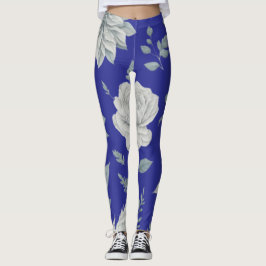 Legging Pernas Florais Azuis