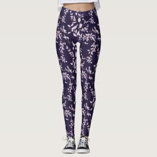 Legging Pernas Florais Azuis/Rosa, de uso feminino