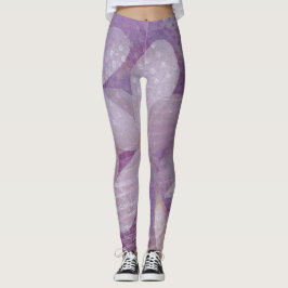 Legging Pernas Florais de lavanda e Abstrato