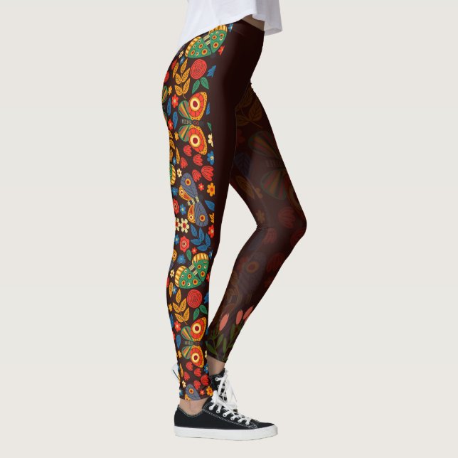 Legging Pernas floridas de primavera Floral (Direita)