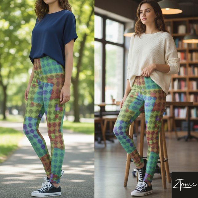 Legging Pernas Geométricas Vibrantes (Criador carregado)