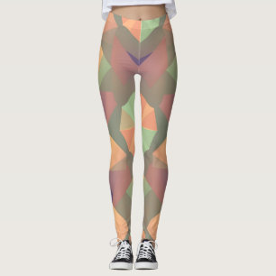 Legging Pernas Geométricas Vibrantes - Dentes Artísticas S