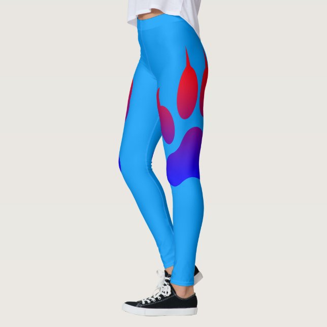Legging Pernas Impressão azuis de Pé-Tigre (Esquerda)