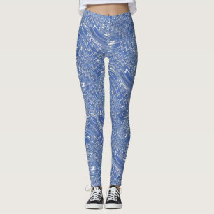 Legging Pernas impressão psíquicas azuis
