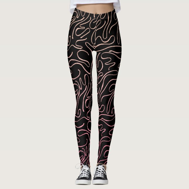 Legging Pernas mulheres cor-de-rosa (Frente)