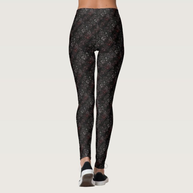 Legging Pernas pretas abstrato (Verso)