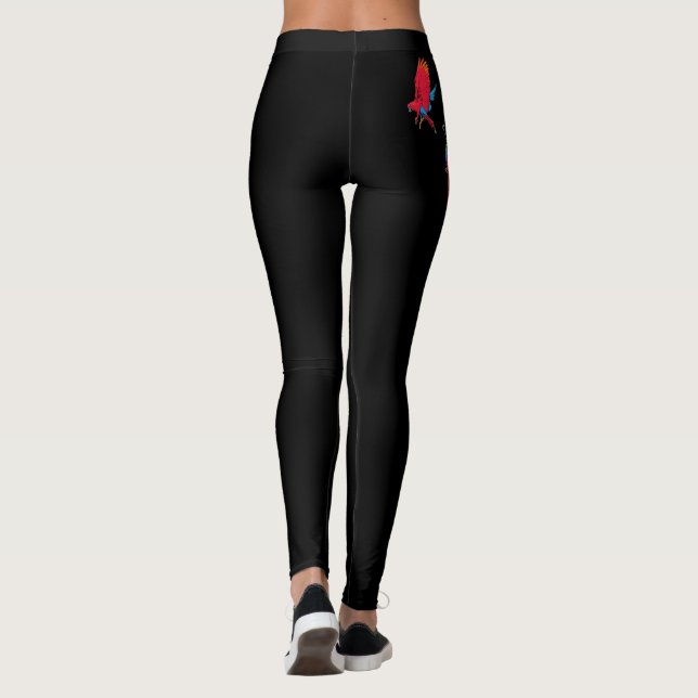 Legging Pernas pretas com peças (Verso)