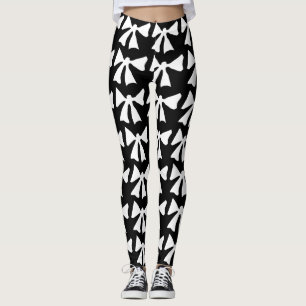 Legging Pernas pretas do Arco branco legal