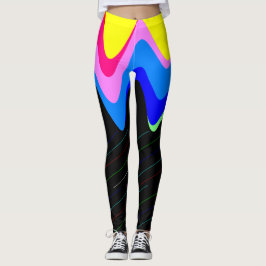 Legging Pernas pretas e coloridas