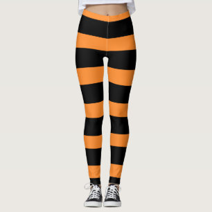 Legging Pernas Pretas Laranja Halloween