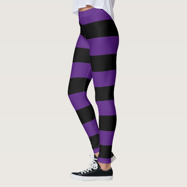Legging Pernas riscas roxas e pretas (Esquerda)
