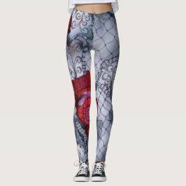 Legging Pernas Rosa pretas