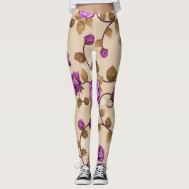 Legging Pernas Rosas roxas