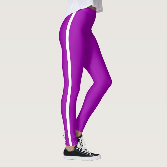 Legging Pernas roxas com faixa branca (Direita)