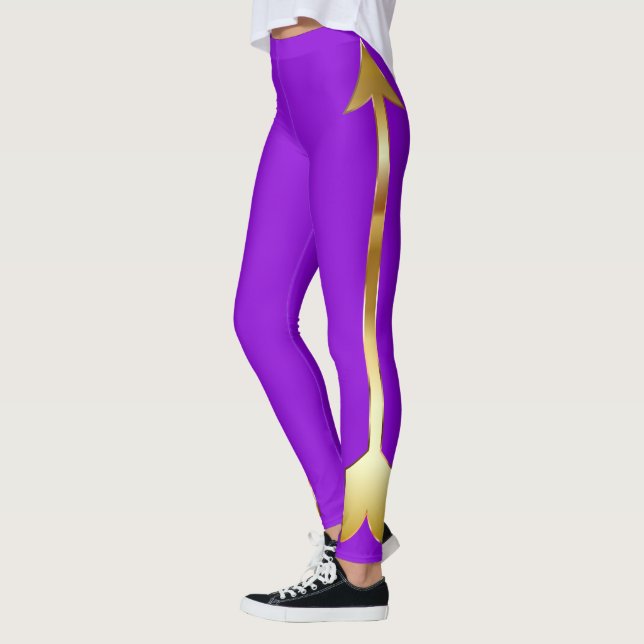 Legging Pernas Roxas de Seta Dourada (Esquerda)