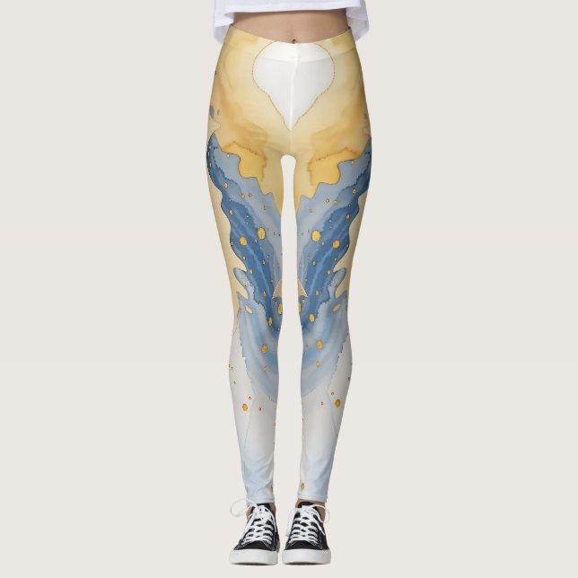 Legging Pernas sobre Impressão com Design circular (Frente)