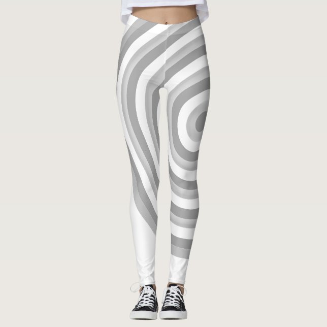 Legging Pernas sobre Impressão com Design circular (Frente)