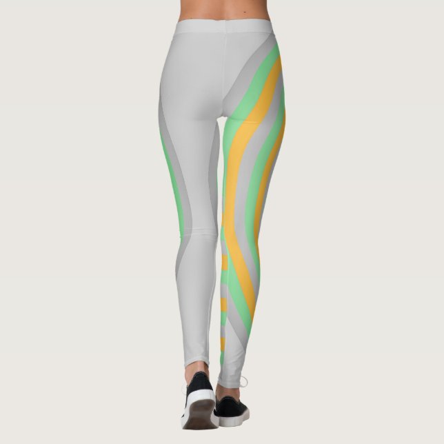 Legging Pernas sobre Impressão com Design circular (Verso)
