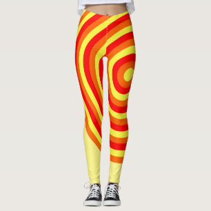 Legging Pernas sobre Impressão com Design circular