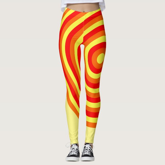 Legging Pernas sobre Impressão com Design circular (Frente)