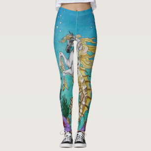 Legging Pernas subaquáticas de cavalos
