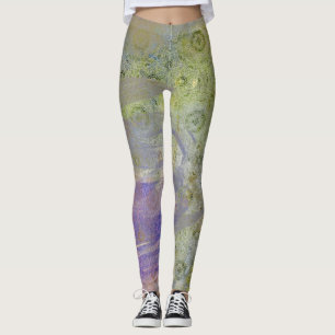 Legging Pernas Verdes e Roxas Grunge