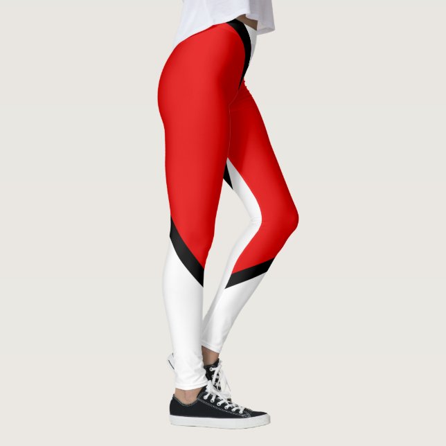 Legging Pernas/Vermelho, Preto e Branco (Direita)