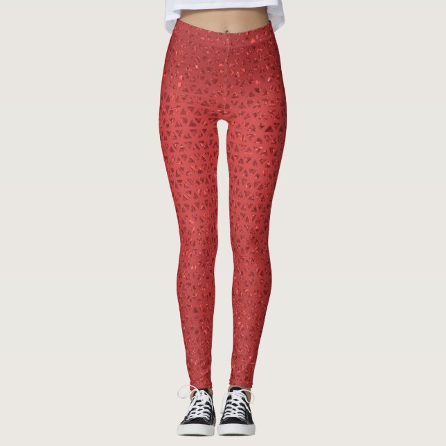 Legging Pernas Vermelhos Esparsas (Frente)