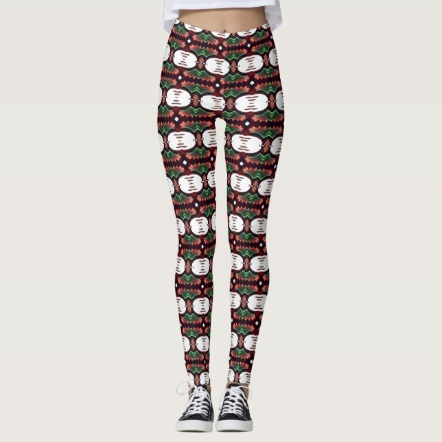 Legging Pernas Vivas: Meias-calças com Padrões Únicos em A (Frente)