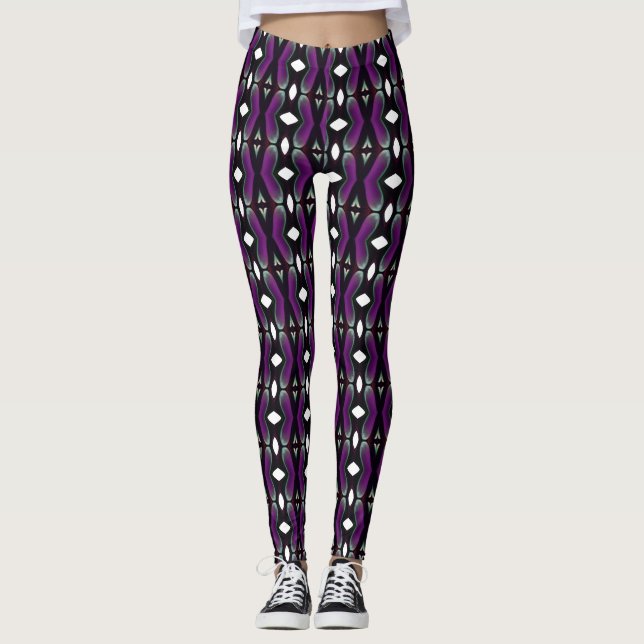 Legging Pernas Vivas: Meias-calças com Padrões Únicos em A (Frente)