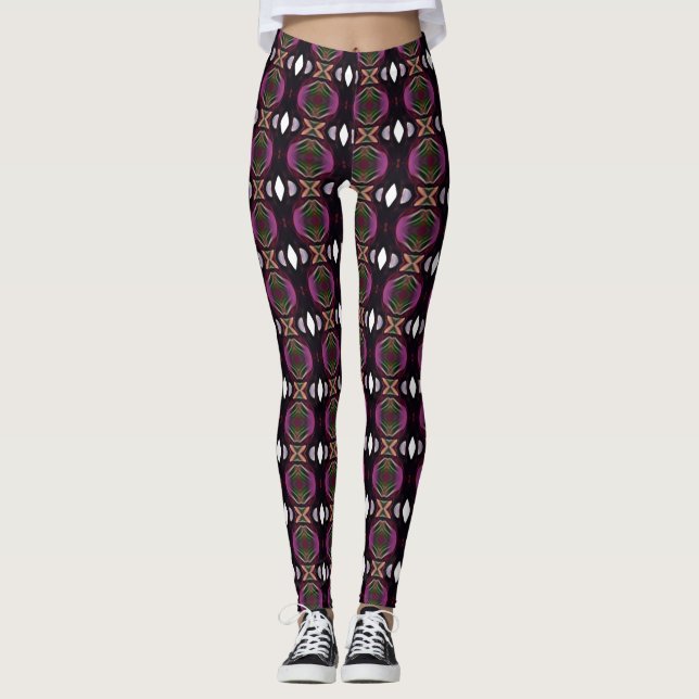 Legging Pernas Vivas: Meias-calças com Padrões Únicos em A (Frente)