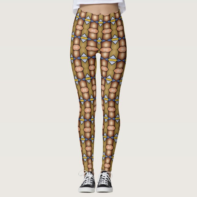 Legging Pernas Vivas: Meias-calças com Padrões Únicos em A (Frente)