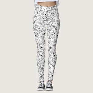 Legging Personagens Fofos Kawaii Desenhados (1)