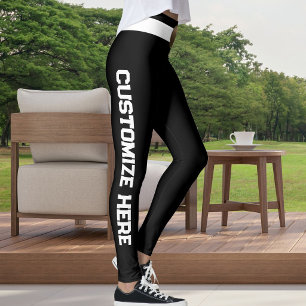 Legging Personalizado Branco Preto Amante de Gato Feito so