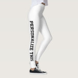 Legging Personalizado Feito<br><div class="desc">Fácil de personalizar leggings personalizadas feitas de Ricaso - adicione seu próprio texto - altere a cor e a fonte do texto em segundo plano clicando em personalizar</div>
