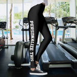 Legging Personalizado Feito<br><div class="desc">Fácil de personalizar leggings personalizadas feitas de Ricaso - adicione seu próprio texto - altere a cor e a fonte do texto em segundo plano clicando em personalizar</div>