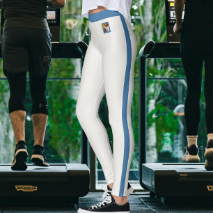 Legging Personalizado Mãe de Gato de Estimação Azul Neutro