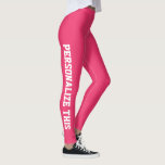 Legging Personalizado Personalizado Feito<br><div class="desc">Fácil de personalizar leggings personalizadas feitas do Ricaso - adicione seu próprio texto - altere a cor do plano de fundo e a cor e fonte do texto clicando em personalizar</div>