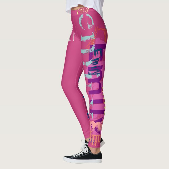 Legging Personalizado repetindo caneleiras das letras do (Esquerda)