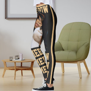 Legging Personalizar a Pet Cat Mãe Fofo de Enxerce
